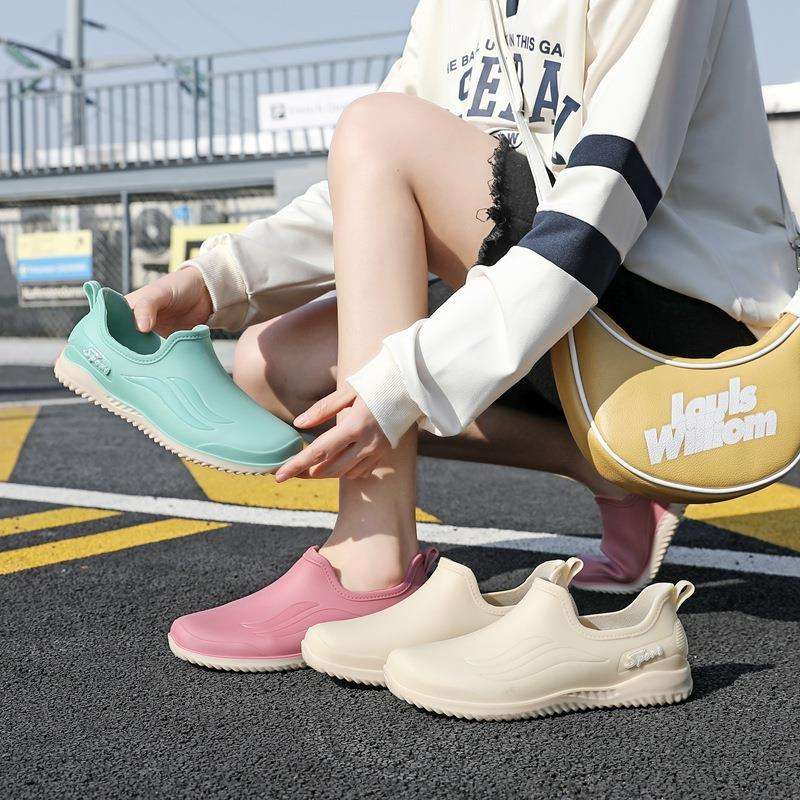 レディーススリッポン レディース防水長靴 履きやすいスリッポン型雨靴