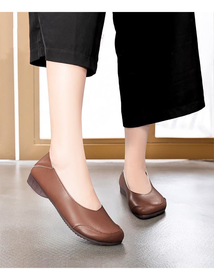 レディーススリッポン 痛くない柔らかレディースぺたんこパンプス