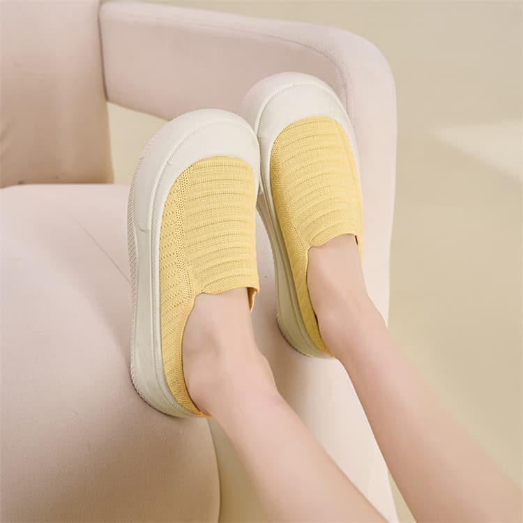 レディーススリッポン 2025新作 厚底スリッポン 軽量通気性 夏用サンダル